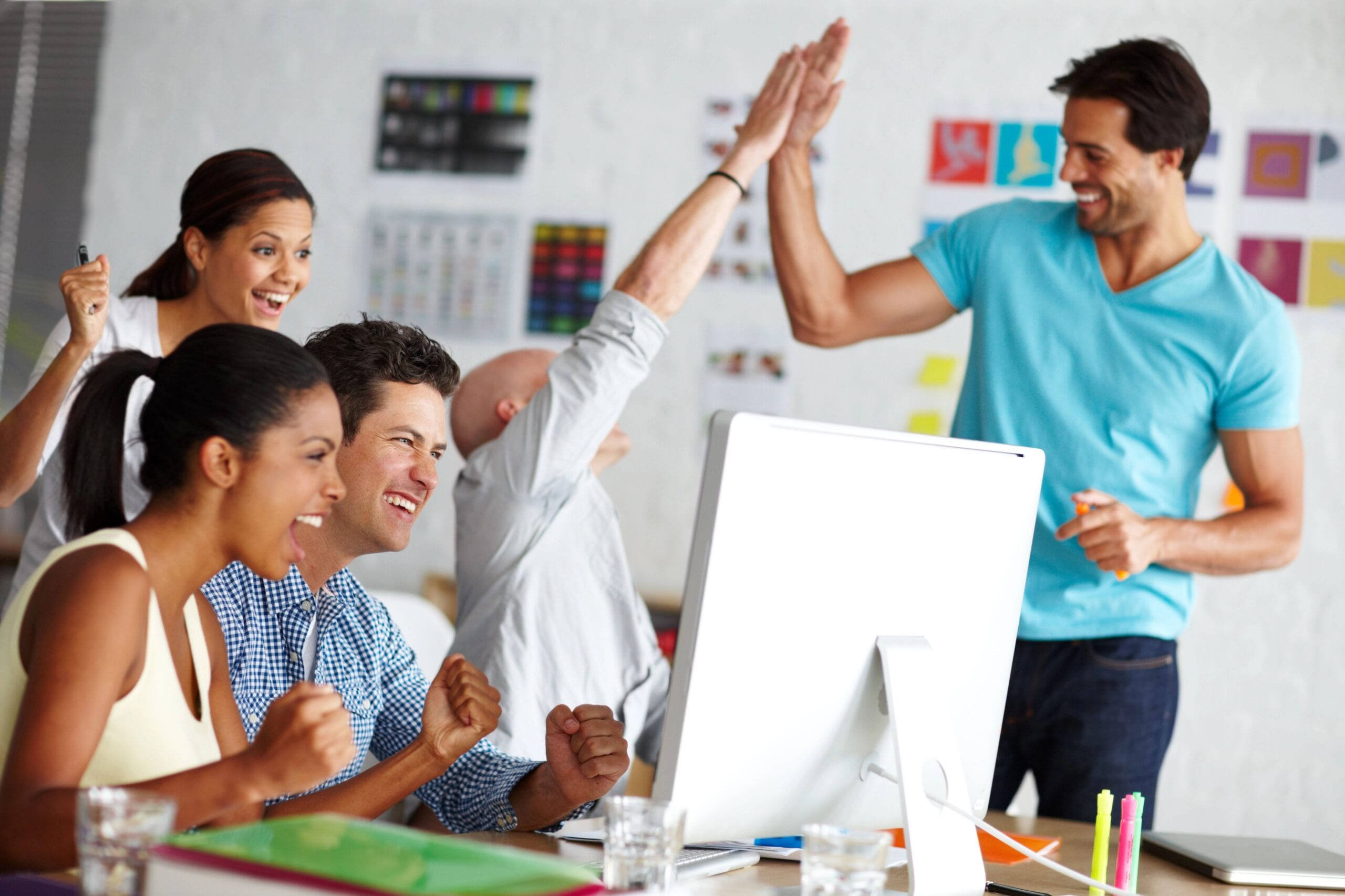 Glückliche Mitarbeiter