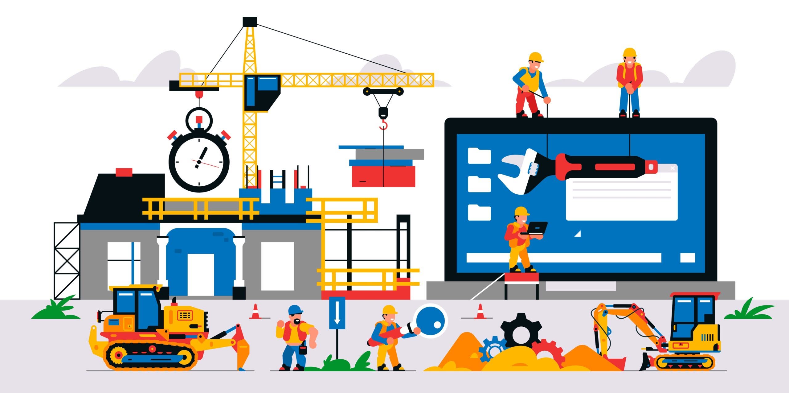 Website-Entwicklung auf dieser Baustelle